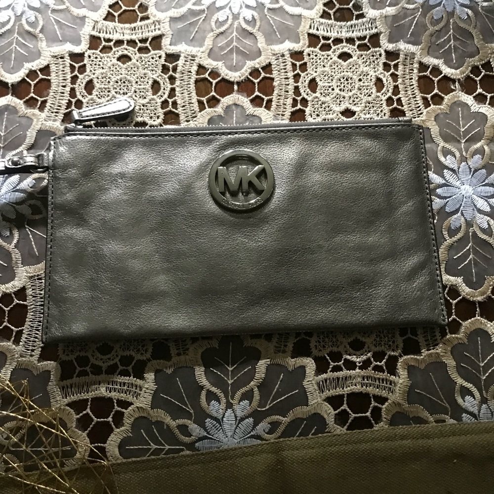 Michael Kors Silver Clutch